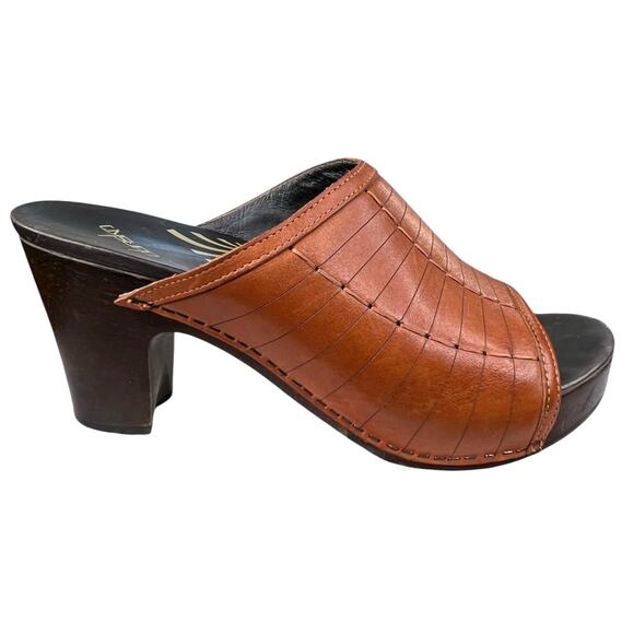 Dansko Women’s Randi Brown Leather Open Toe Clog Size 41 US 10.5/11 - Picture 1 of 12